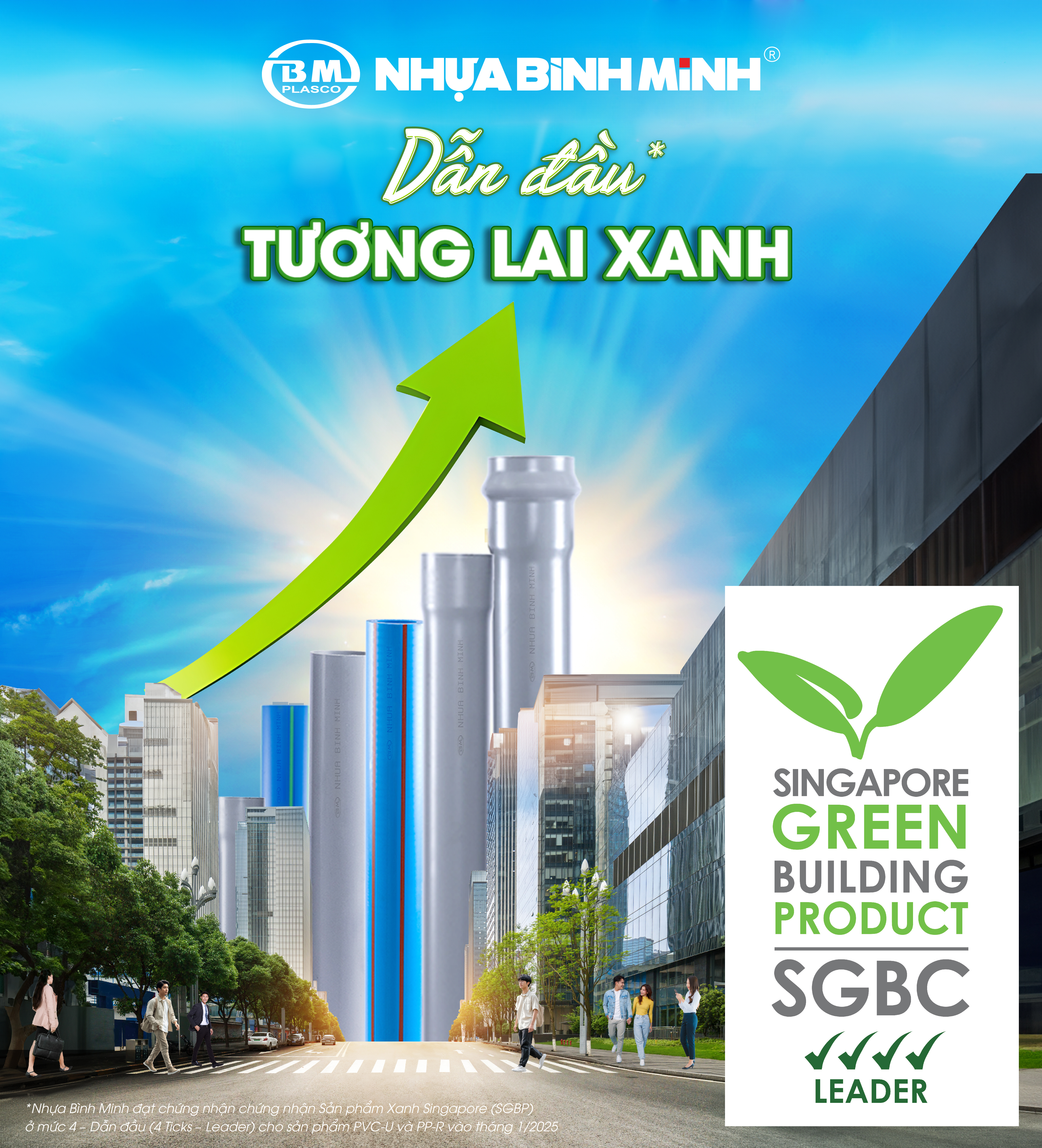 Tiên phong dẫn lối cho tương lai xanh là một trong những mục tiêu mà Nhựa Bình Minh đã đang và sẽ luôn hướng tới.
