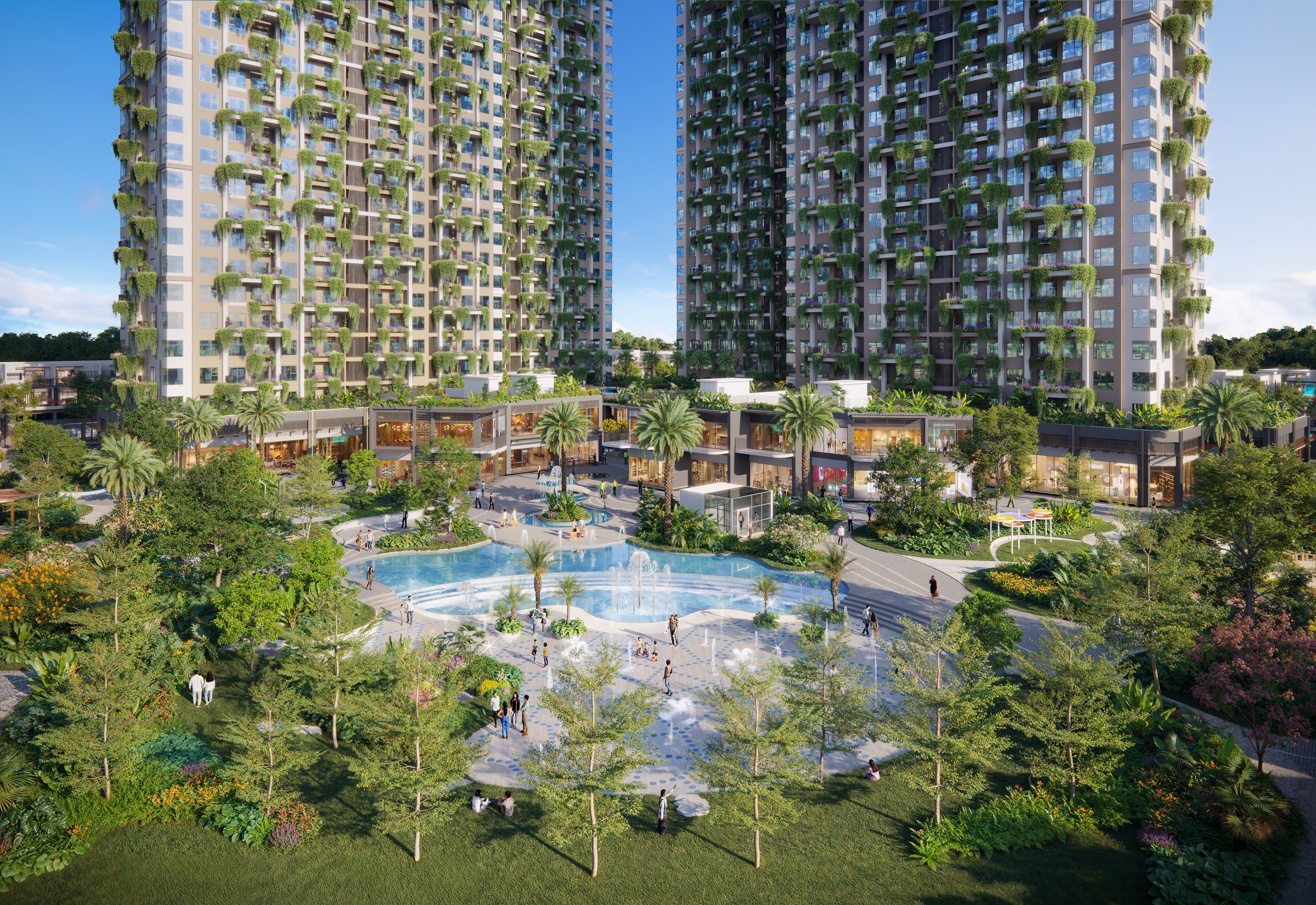 Tiện ích đa thế hệ dưới chân tòa tháp giúp mỗi cư dân đều có được “khoảng trời riêng”.
