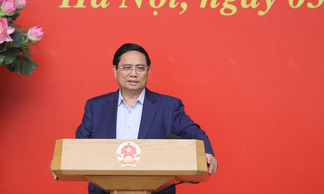Thủ tướng phát biểu tại cuộc họp - Ảnh: VGP