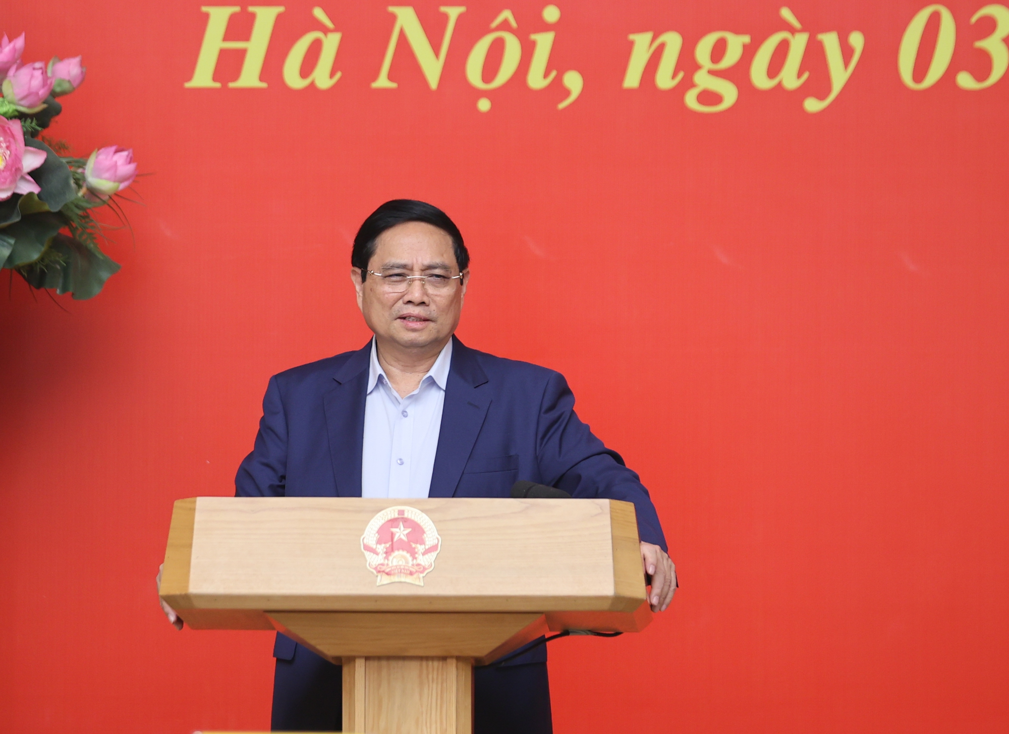 Thủ tướng phát biểu tại cuộc họp - Ảnh: VGP