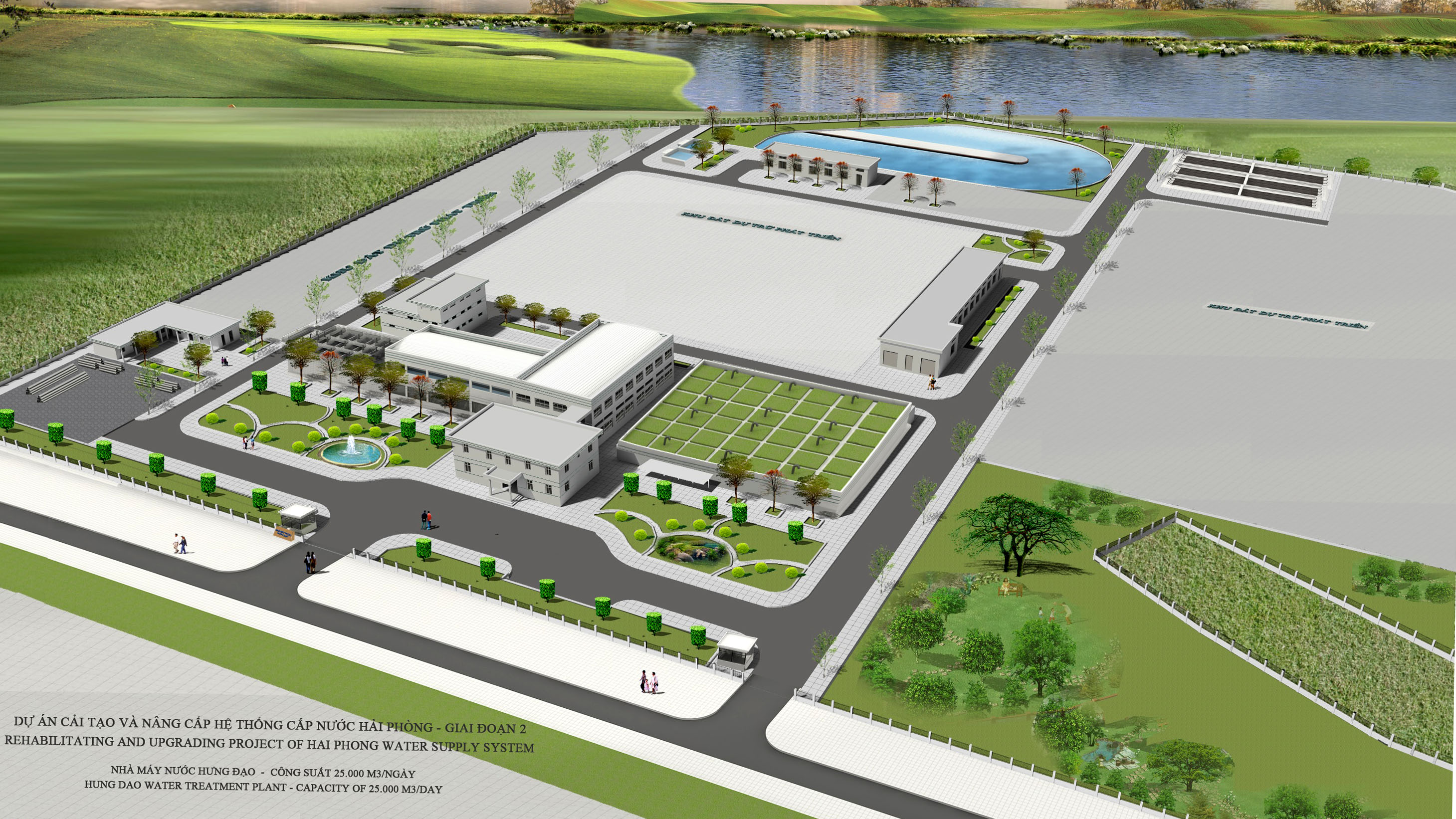 Nhà máy nước Hưng Đạo (quận Dương Kinh, Hải Phòng) là một trong 3 nhà máy nước được đề xuất nâng công suất thành 100.000m3/ ngày.