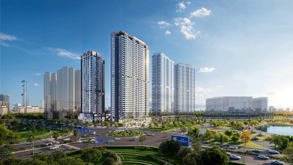 Hệ thống cửa k&iacute;nh double low-e chạm trần tại The Matrix One Premium.