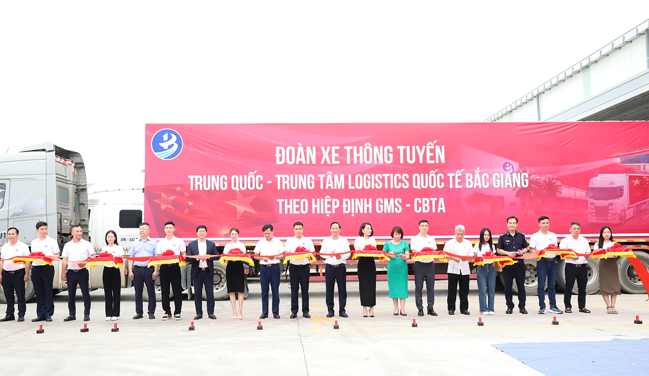 Lễ đón xe thông tuyến Trung tâm Logistics Quốc tế Bắc Giang