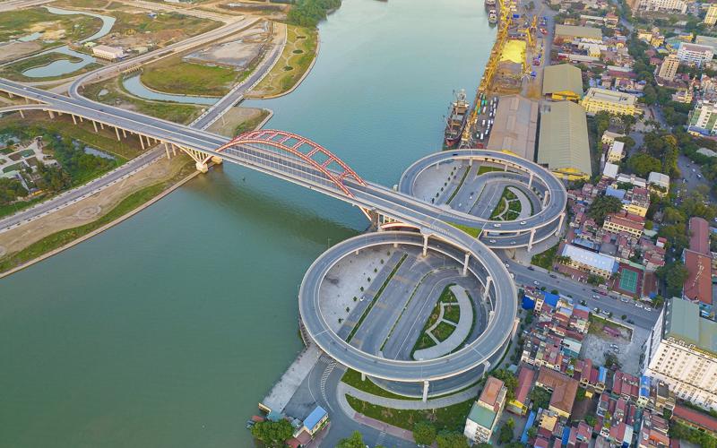 Hai Phong port city.