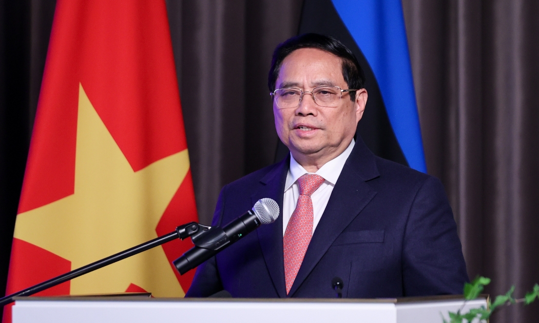 Thủ tướng Phạm Minh Chính phát biểu tại tọa đàm - Ảnh: VGP