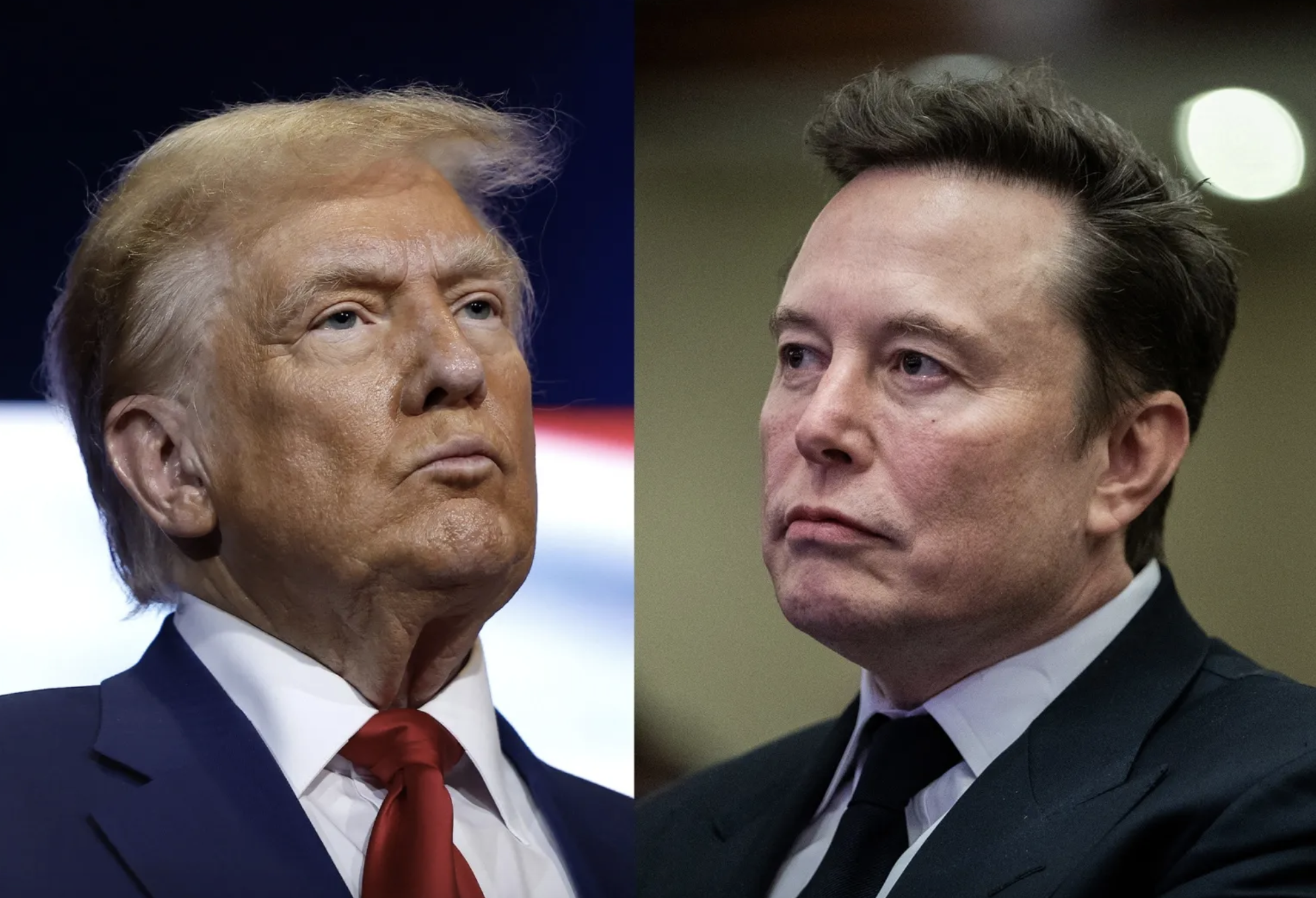 Mối quan hệ giữa Tổng thống Mỹ Donald Trump (trái) và tỷ phú Elon Musk (phải) đã xấu đi nhiều trong tuần này - Ảnh: Bloomberg.
