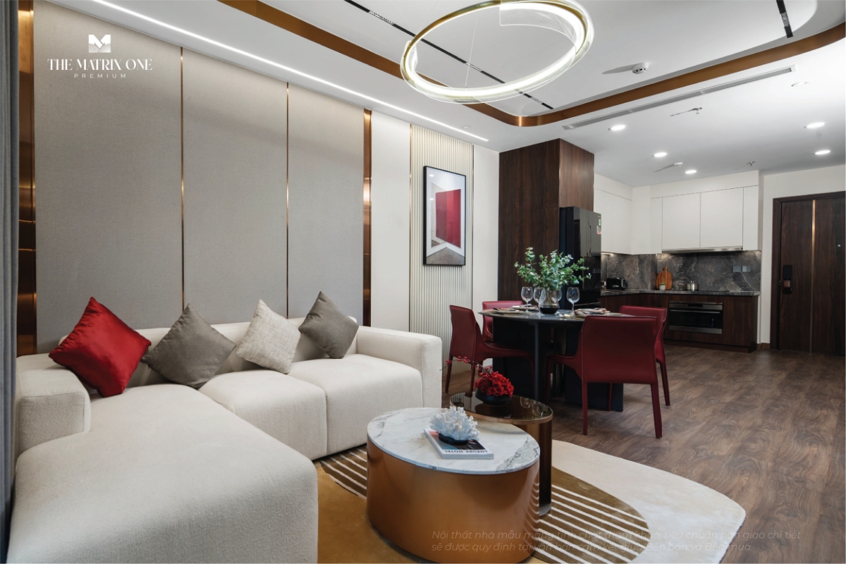 Căn hộ hai ph&ograve;ng ngủ thuộc sản phẩm Garden Apartment tại The Matrix One Premium.