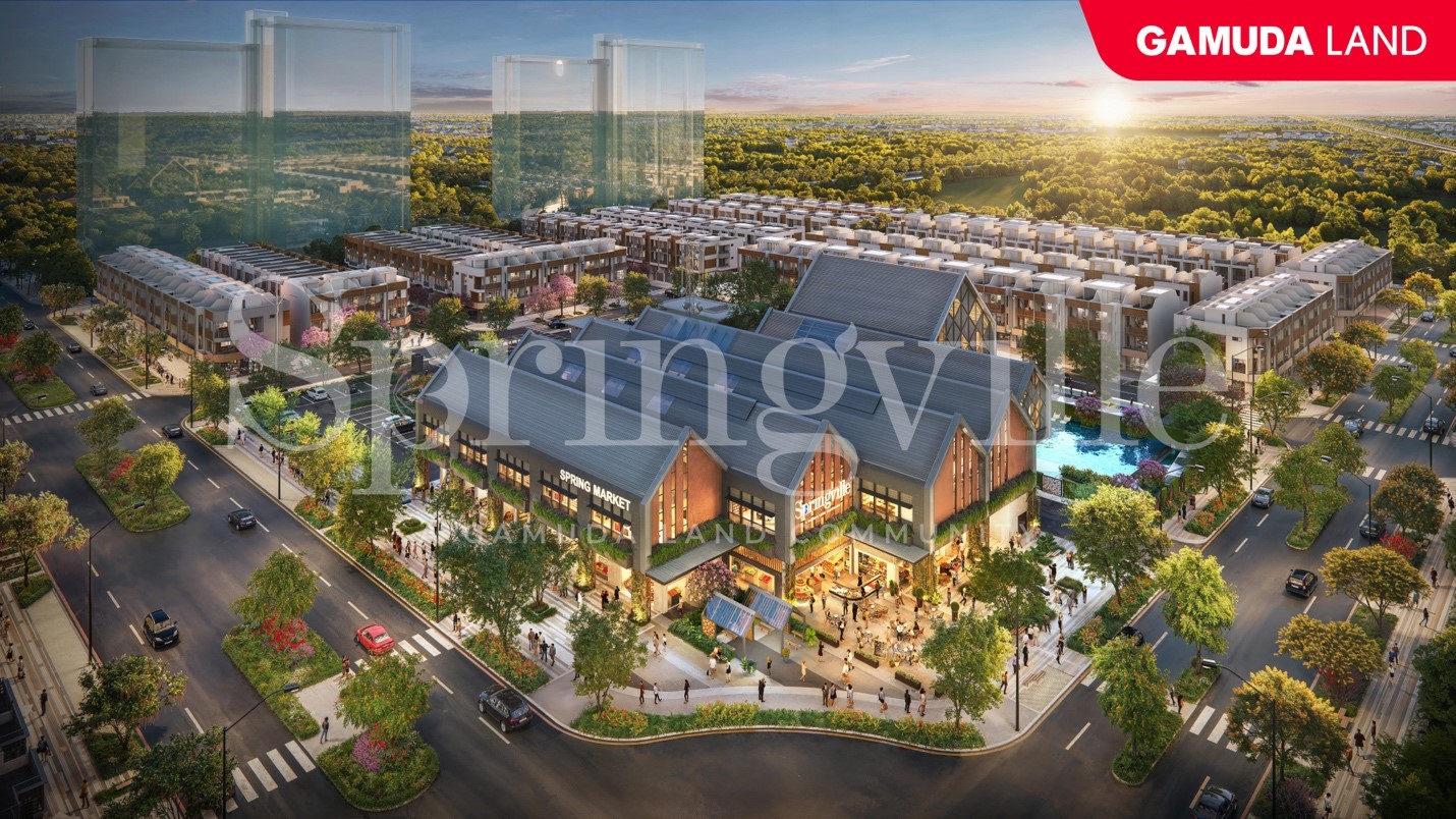 Với ph&acirc;n khu chức năng thương mại dịch vụ cao cấp, Springville l&agrave; lựa chọn l&yacute; tưởng cho cả mục đ&iacute;ch an cư v&agrave; đầu tư tại Nhơn Trạch.