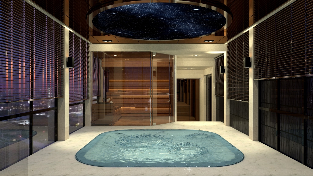 Ph&ograve;ng x&ocirc;ng hơi d&agrave;nh ri&ecirc;ng cho cư d&acirc;n dự &aacute;n The Nelson Private Residences.