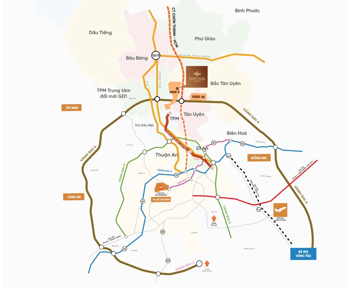 H&igrave;nh ảnh hạ tầng khu vực B&igrave;nh Dương/ VSIP II.