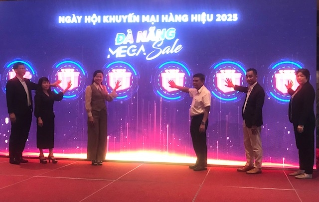 Nghi thức khai mạc Ngày hội khuyến mại hàng hiệu - Mega Sale Đà Nẵng 2025. Ảnh Ngô Anh Văn