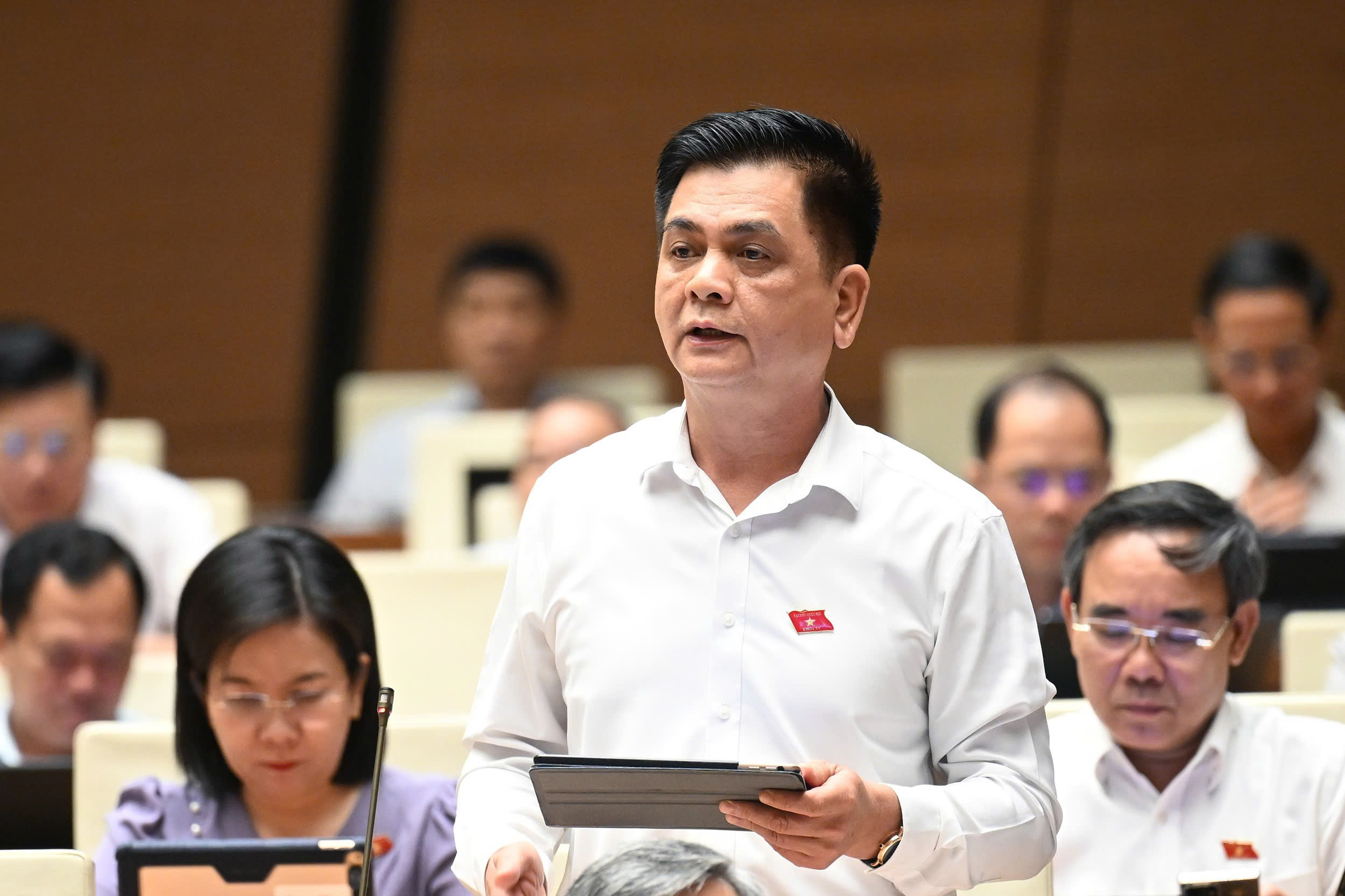 Đại biểu Nguyễn L&acirc;m Th&agrave;nh, đo&agrave;n ĐBQH tỉnh Th&aacute;i Nguy&ecirc;n. Ảnh: Quochoi.vn.