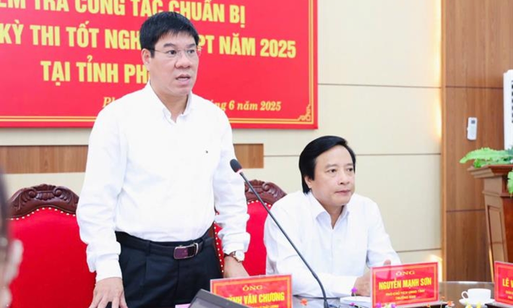 Cục trưởng Cục Quản lý chất lượng, Phó Trưởng ban Thường trực Ban Chỉ đạo cấp quốc gia Kỳ thi tốt nghiệp THPT 2025 Huỳnh Văn Chương. Ảnh: MOET.