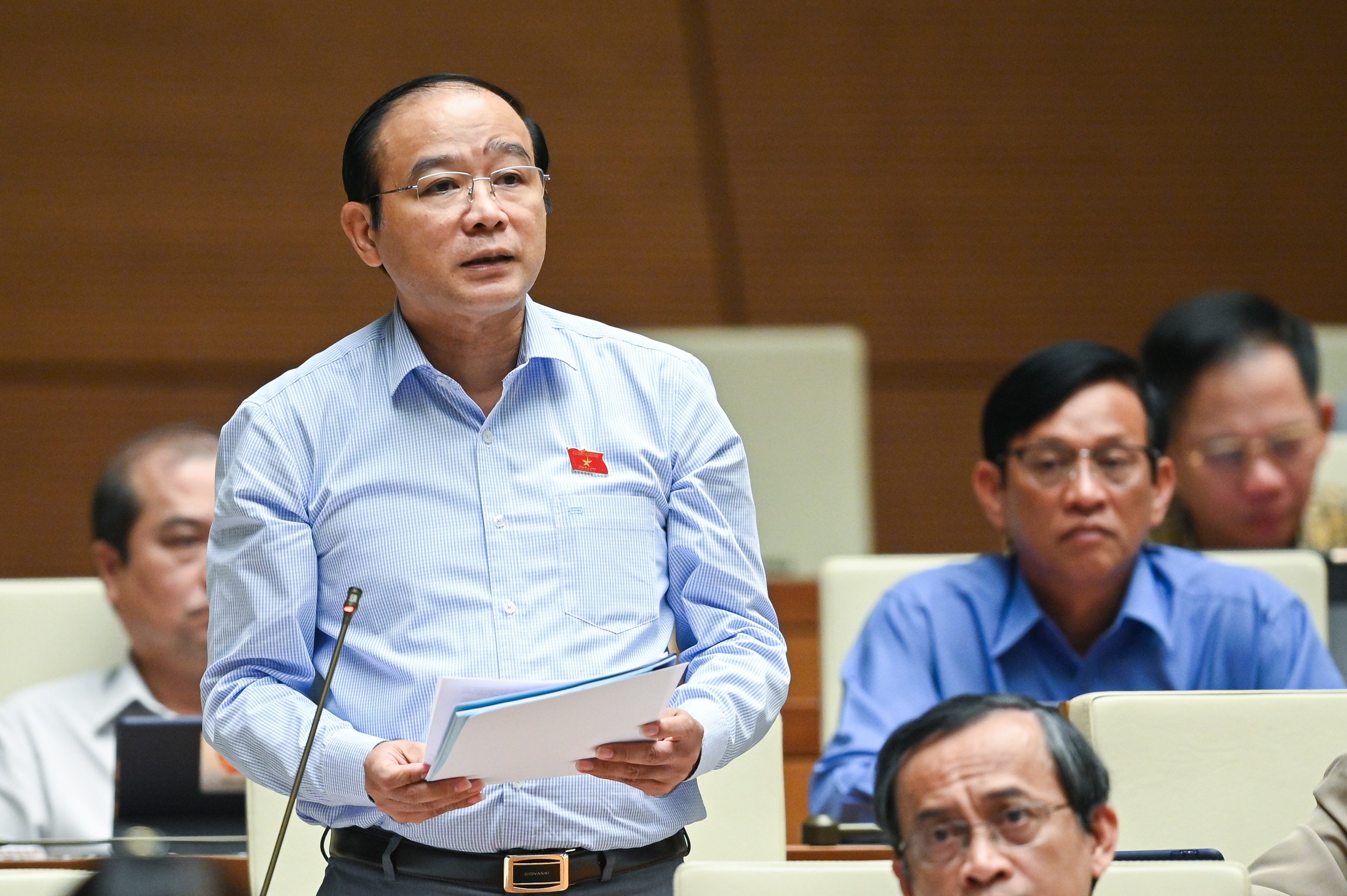 Đại biểu L&atilde; Thanh T&acirc;n, Ph&oacute; Trưởng Đo&agrave;n đại biểu Quốc hội chuy&ecirc;n tr&aacute;ch Tp.Hải Ph&ograve;ng.