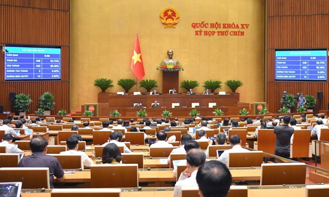 Quốc hội thông qua Luật sửa đổi, bổ sung một số điều của Luật Tiêu chuẩn và quy chuẩn kỹ thuật. Ảnh: Quochoi.vn.