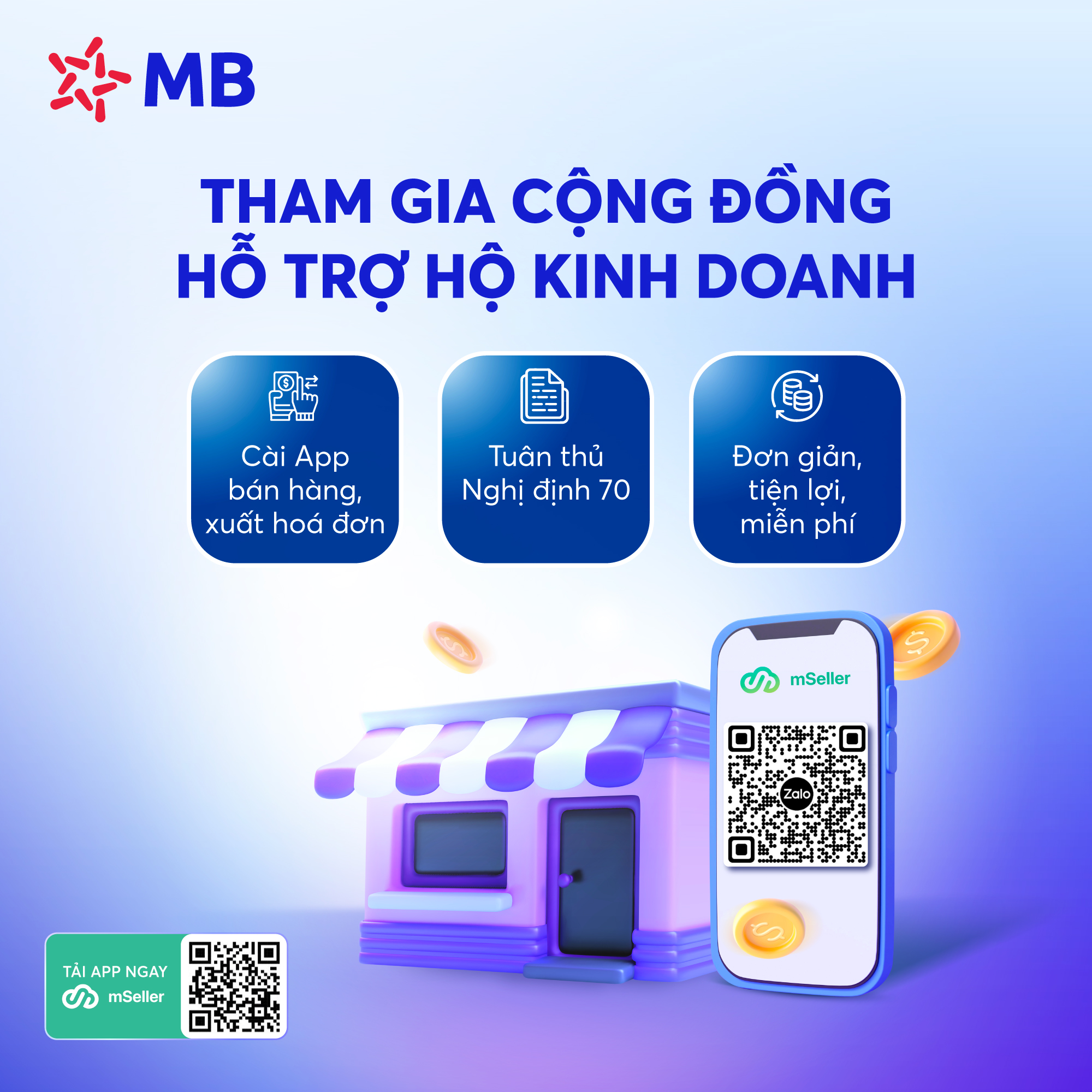 MB tặng miễn phí: App Quản lý bán hàng, xuất hóa đơn điện tử chỉ cần điện thoại - Ảnh 1