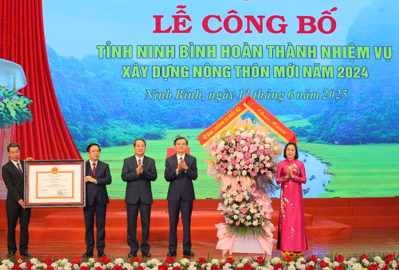 Quyết định của Thủ tướng Chính phủ công nhận tỉnh Ninh Bình hoàn thành nhiệm vụ xây dựng nông thôn mới