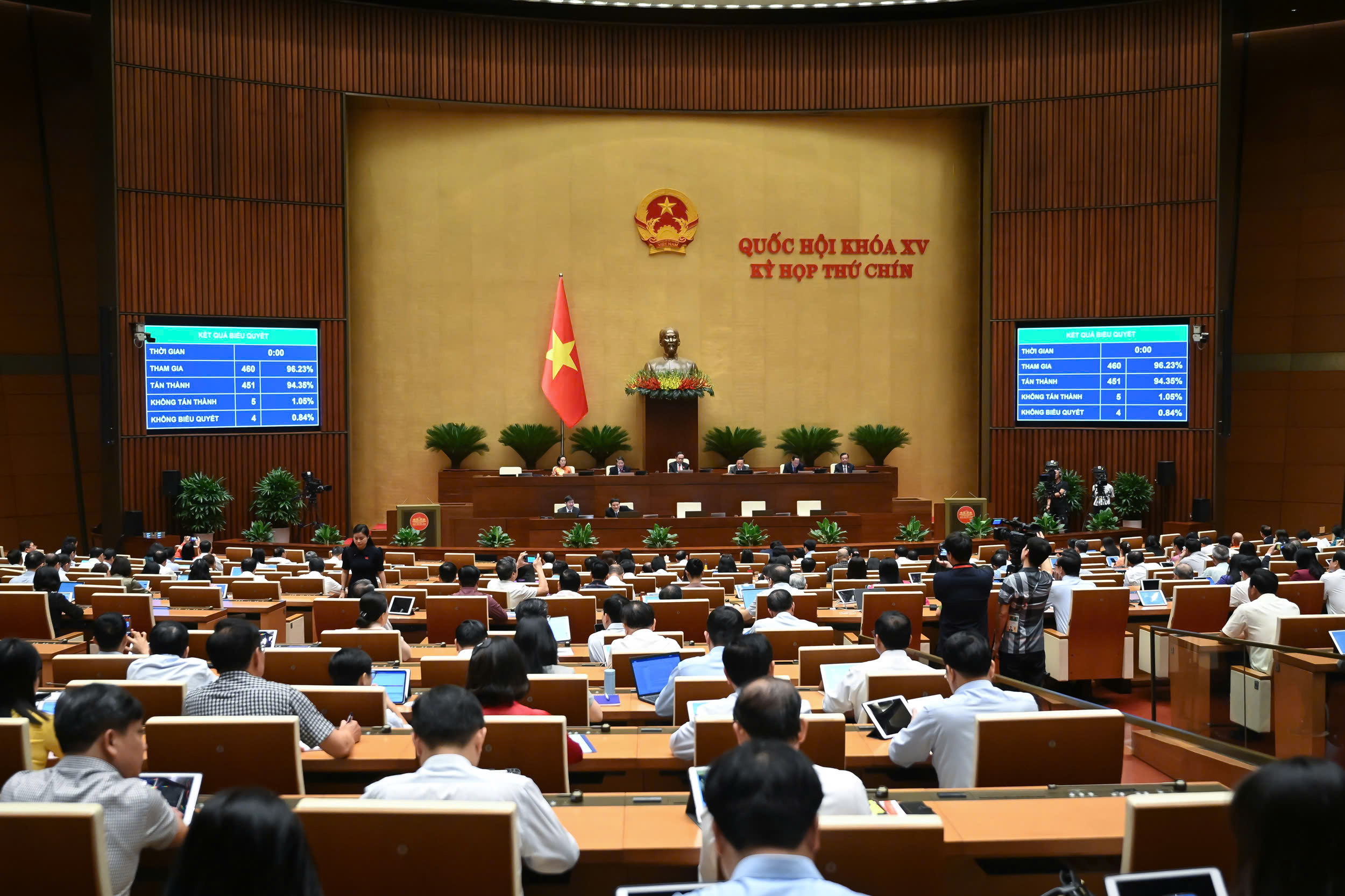 Toàn cảnh phiên họp sáng 16/6.