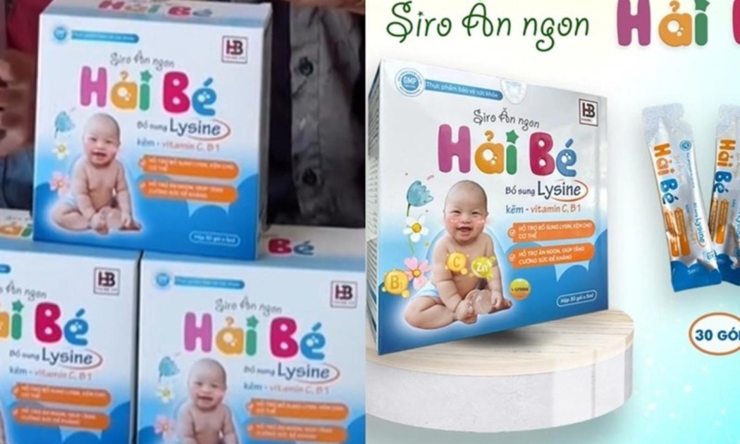 Bộ Y tế kuyến cáo người dân không nên sử dụng thực phẩm bảo vệ sức khoẻ Siro ăn ngon Hải Bé trong khi các cơ quan chức năng đang xác minh vụ việc. Ảnh: Internet.
