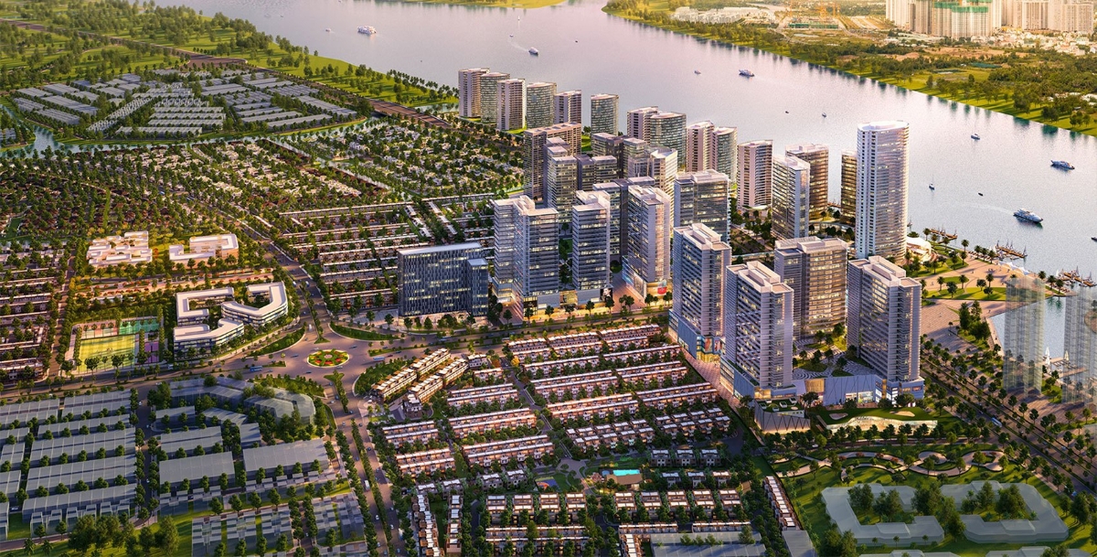 Phối cảnh đ&ocirc; thị t&iacute;ch hợp Izumi City.