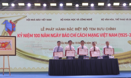 Phát hành đặc biệt bộ tem bưu chính “Kỷ niệm 100 năm Ngày Báo chí cách mạng Việt Nam (1925-2025)”