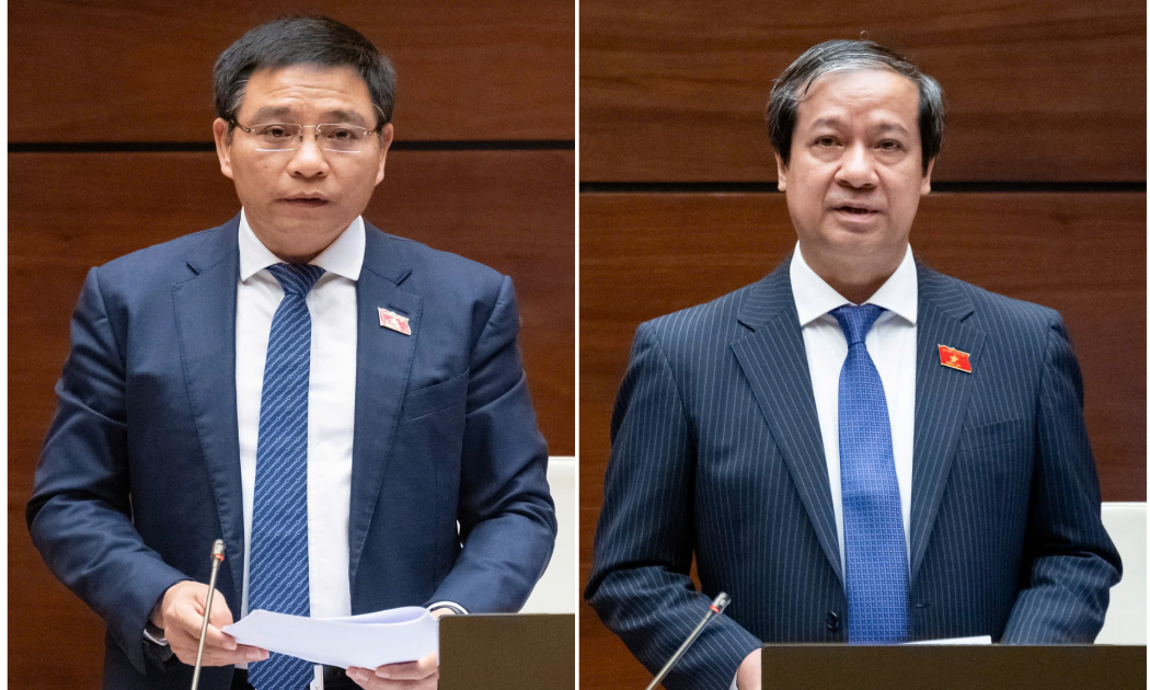 Bộ trưởng Bộ Tài chính Nguyễn Văn Thắng và Bộ trưởng Bộ Giáo dục và Đào tạo Nguyễn Kim Sơn sẽ đăng đàn trả lời chất vấn trước Quốc hội.