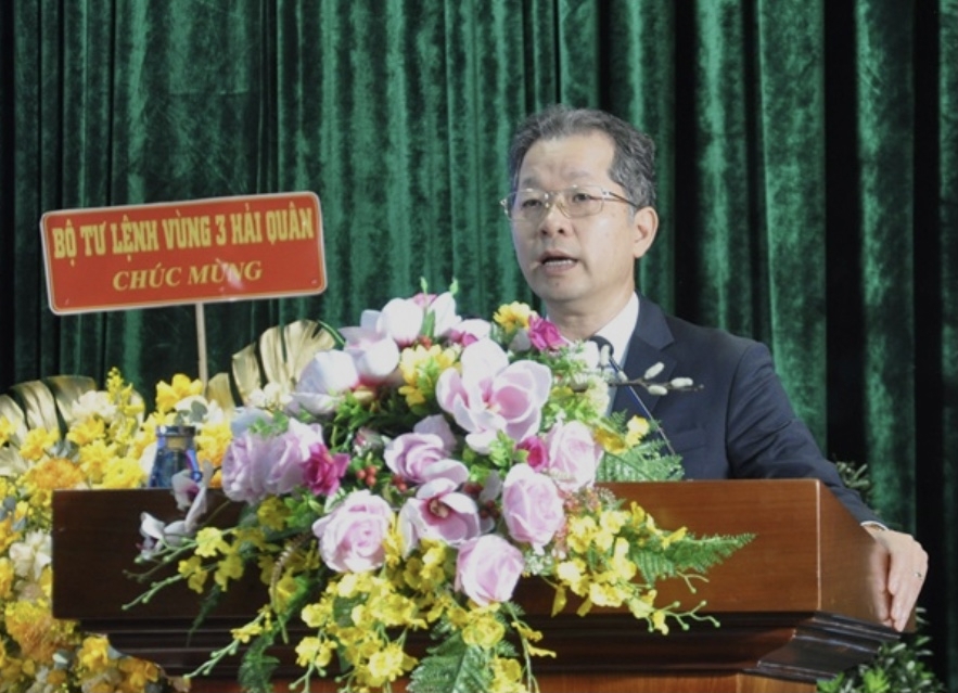Bí thư Thành ủy Nguyễn Văn Quảng phát biểu tại buổ lễ kyrnieemj 100 năm Báo chí Cách mạng Việt Nam.