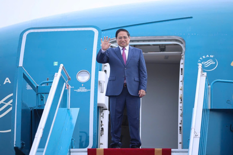 Thủ tướng Phạm Minh Chính lên đường dự Hội nghị WEF 16 Thiên Tân và làm việc tại Trung Quốc - Ảnh: VGP