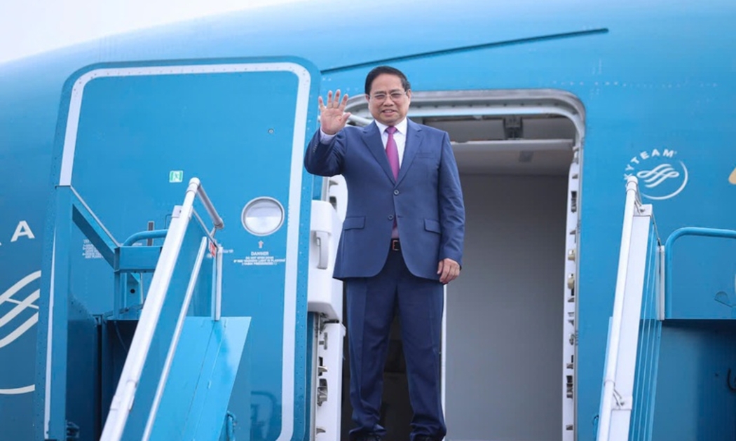 Thủ tướng Phạm Minh Chính lên đường dự Hội nghị WEF 16 Thiên Tân và làm việc tại Trung Quốc - Ảnh: VGP