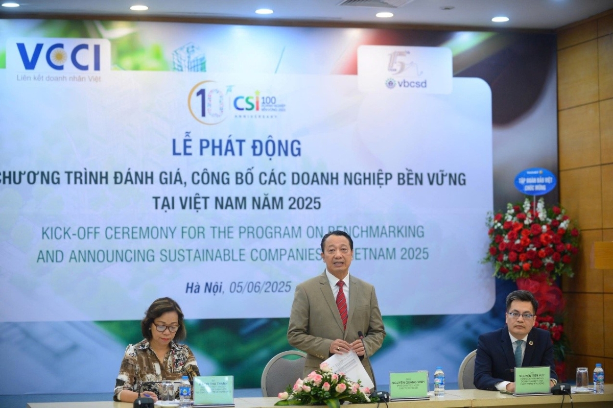 Phó Chủ tịch VCCI, Chủ tịch VBCSD, Phó Trưởng ban chỉ đạo CSI 2025 Nguyễn Quang Vinh cho biết áp dụng Bộ chỉ số CSI hỗ trợ doanh nghiệp nâng cao năng lực quản trị công ty bền vững.