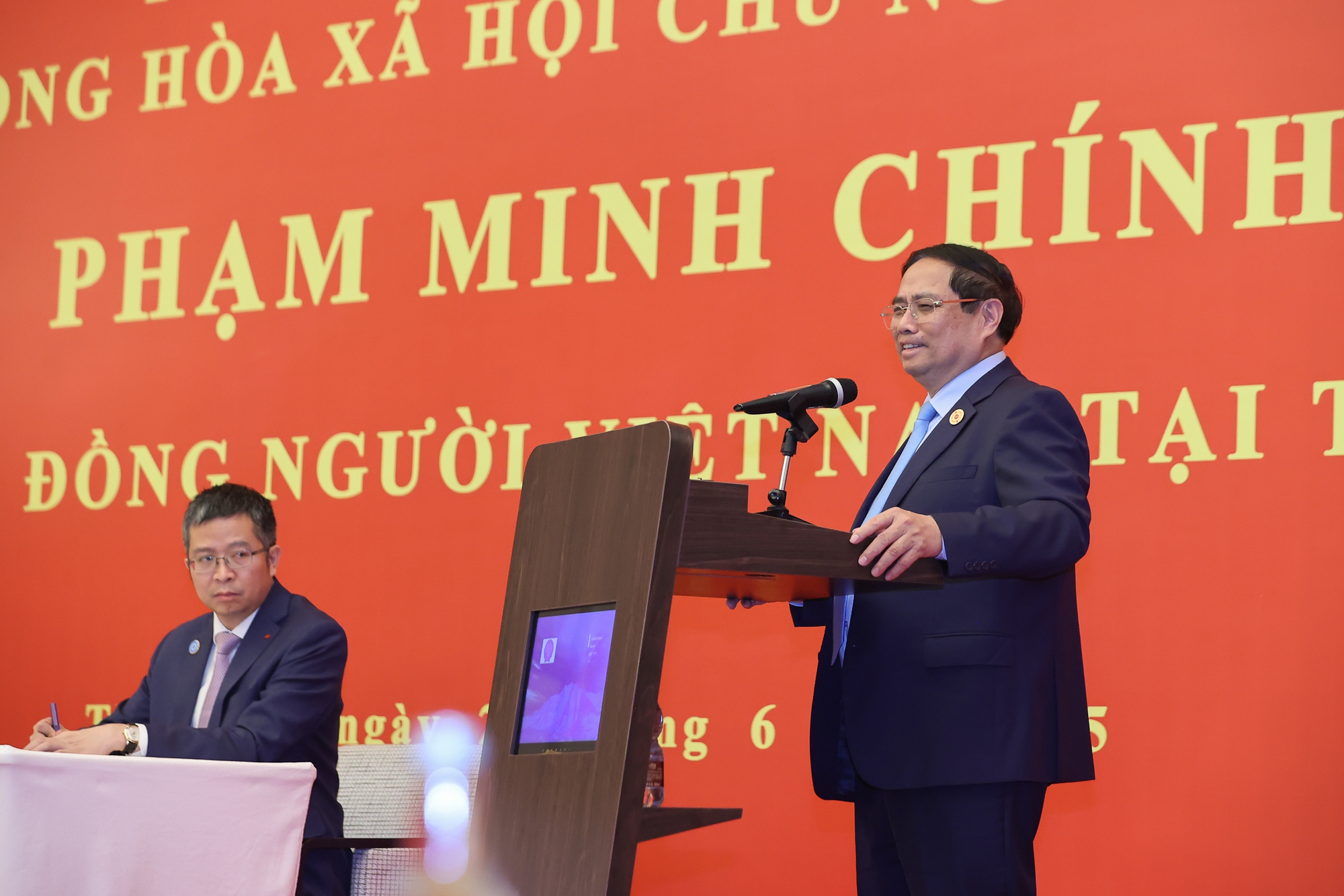 Thủ tướng phát biểu tại cuộc gặp - Ảnh: VGP