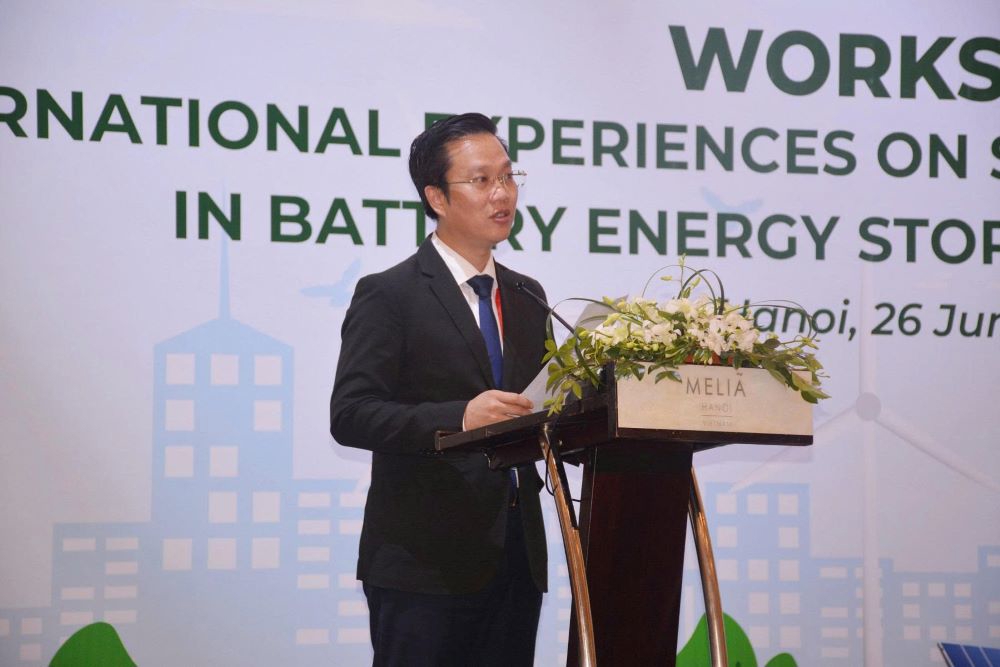 Ông Hà Minh Hiệp: "Hệ thống lưu trữ năng lượng không chỉ là một giải pháp công nghệ, mà còn là một cấu phần thiết yếu để đảm bảo ổn định hệ thống điện". Ảnh: Hồng Sáng.