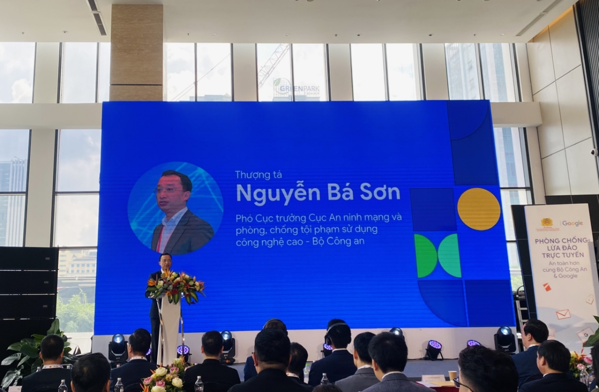 Thượng t&aacute; Nguyễn B&aacute; Sơn, Ph&oacute; Cục trưởng Cục An ninh mạng v&agrave; ph&ograve;ng, chống tội phạm sử dụng c&ocirc;ng nghệ cao (Bộ C&ocirc;ng an).&nbsp;
