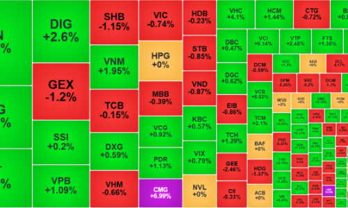 MSN giao dịch đột biến, cổ phiếu lớn kiềm chế chỉ số, tiền chạy vào nhóm vừa và nhỏ