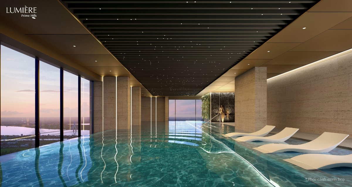 Bể bơi vô cực tại LUMIÈRE Prime Hills.