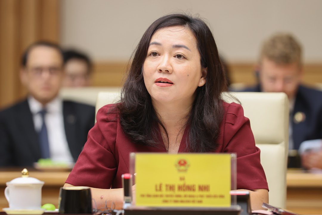 B&agrave; L&ecirc; Thị Hồng Nhi, Ph&oacute; Tổng Gi&aacute;m đốc Truyền th&ocirc;ng, Đối ngoại v&agrave; Ph&aacute;t triển bền vững Unilever Việt Nam - Ảnh: VGP/Nhật Bắc