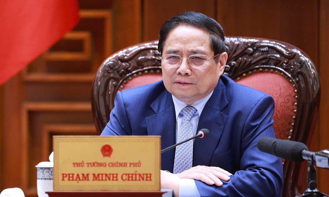 Thủ tướng Phạm Minh Chính tại cuộc họp - Ảnh: VGP