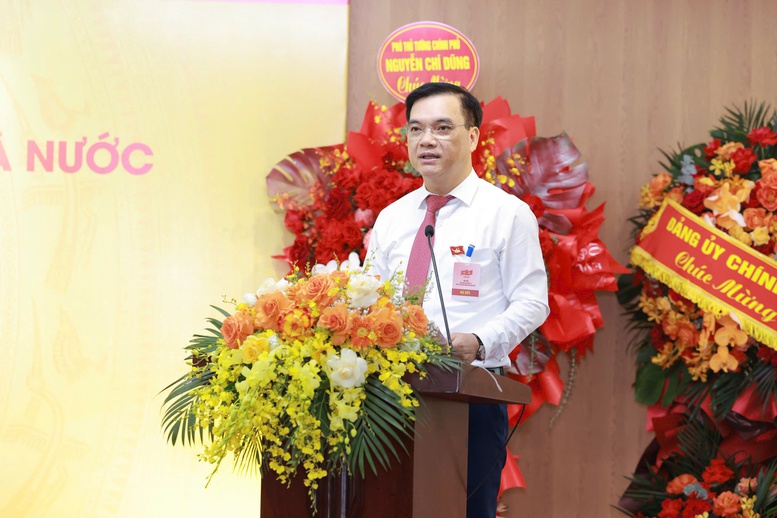 B&iacute; thư Đảng ủy, Chủ tịch Hội đồng th&agrave;nh vi&ecirc;n SCIC&nbsp;Nguyễn Ch&iacute; Th&agrave;nh ph&aacute;t biểu tại Đại hội. Ảnh: VGP.