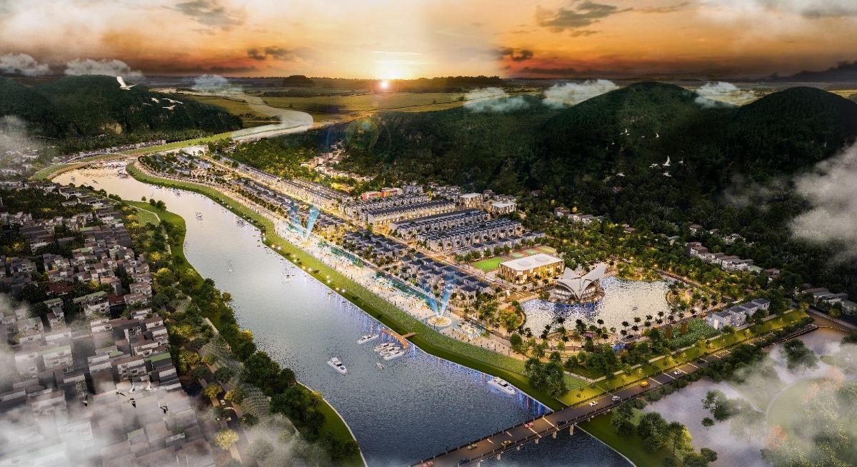 Thanh Sơn Riverside Garden sở hữu vị trí chiến lược và thế đất "tọa sơn nghinh thủy".