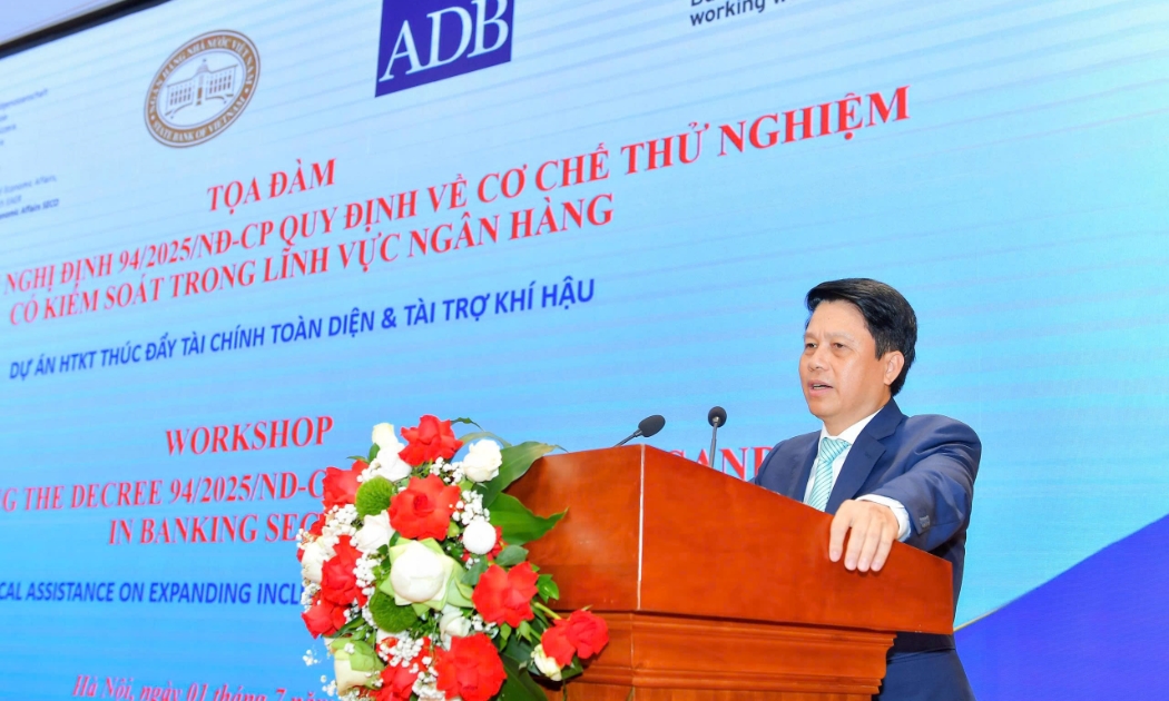 Phó Thống đốc Phạm Tiến Dũng phát biểu tại toạ đàm sáng 1/7/2025