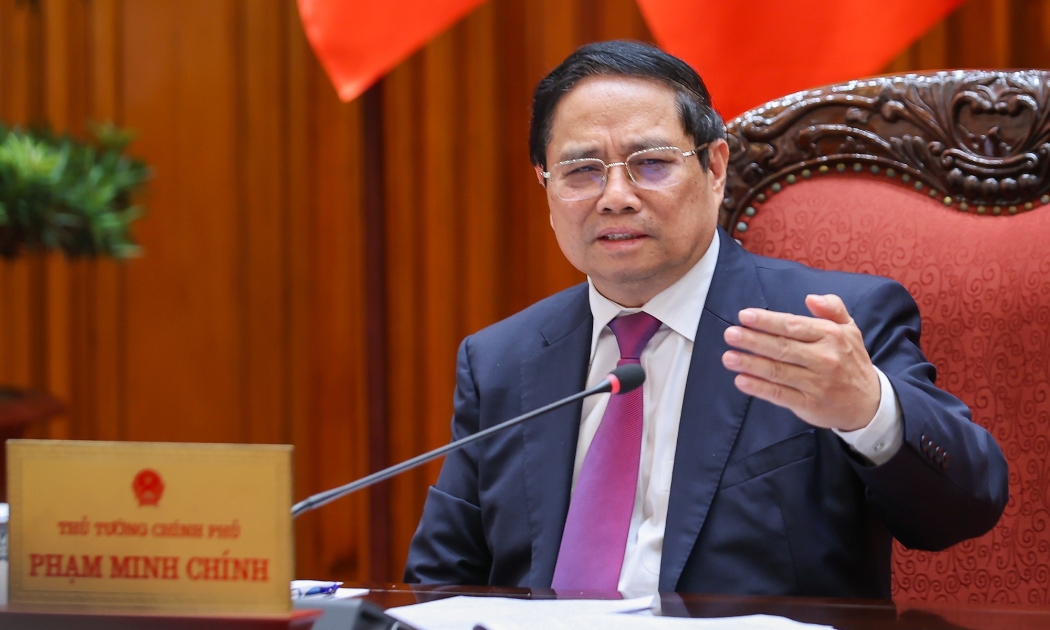 Thủ tướng phát biểu tại cuộc họp - Ảnh: VGP