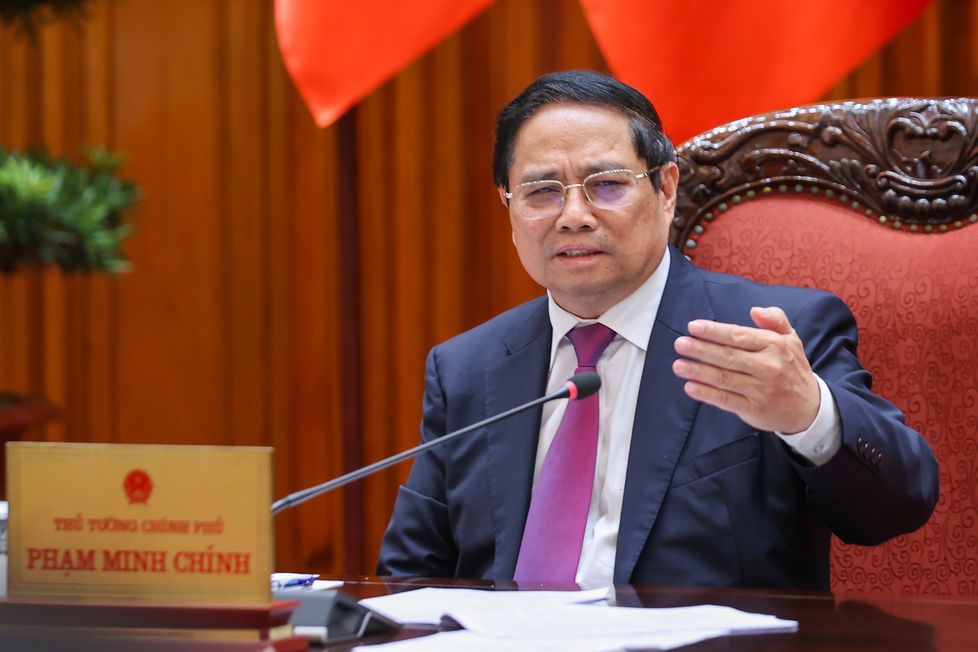 Thủ tướng phát biểu tại cuộc họp - Ảnh: VGP