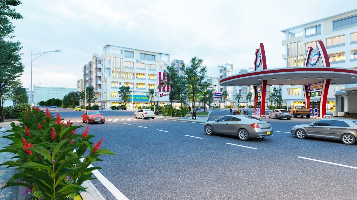 Ecolux City nằm ngay 2 mặt tiền đại lộ Lê Lợi lộ giới 38m và đường N14 lộ giới 30m.