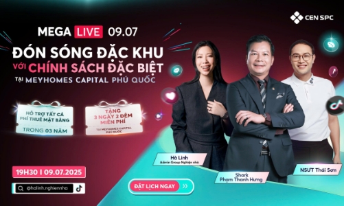 Khởi nghiệp giữa lòng đặc khu: Chính sách hấp dẫn tại Meyhomes Capital Phú Quốc trong phiên Mega Live duy nhất