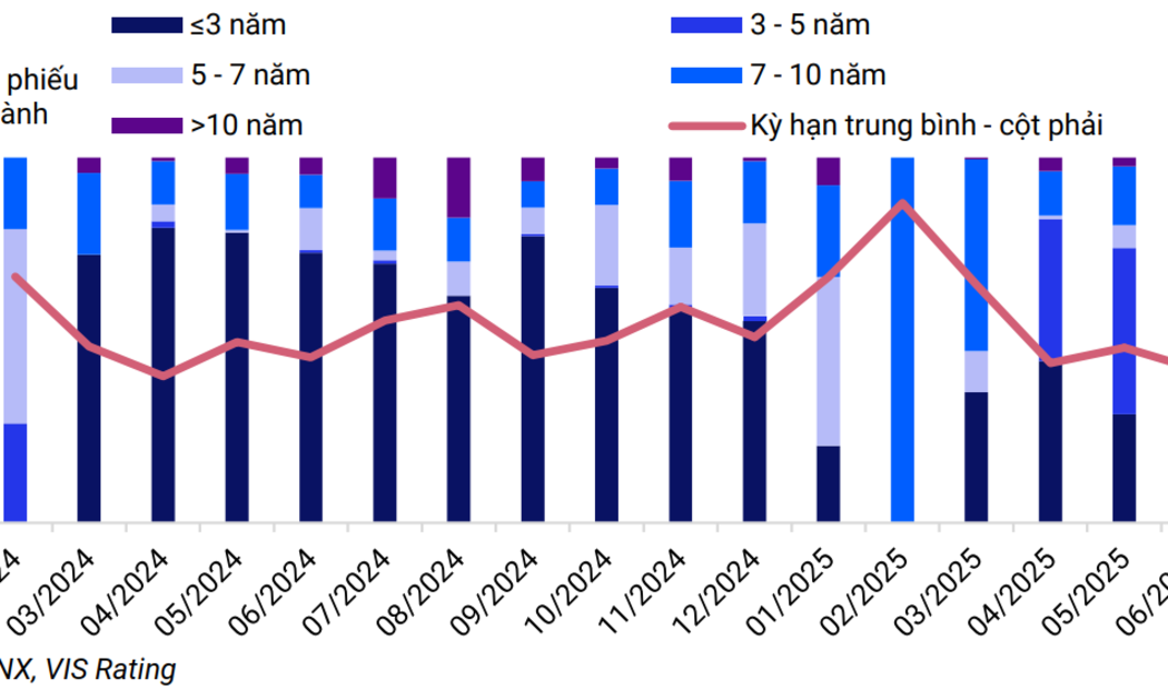 Cấu trúc kỳ hạn của các trái phiếu phát hành mới.
