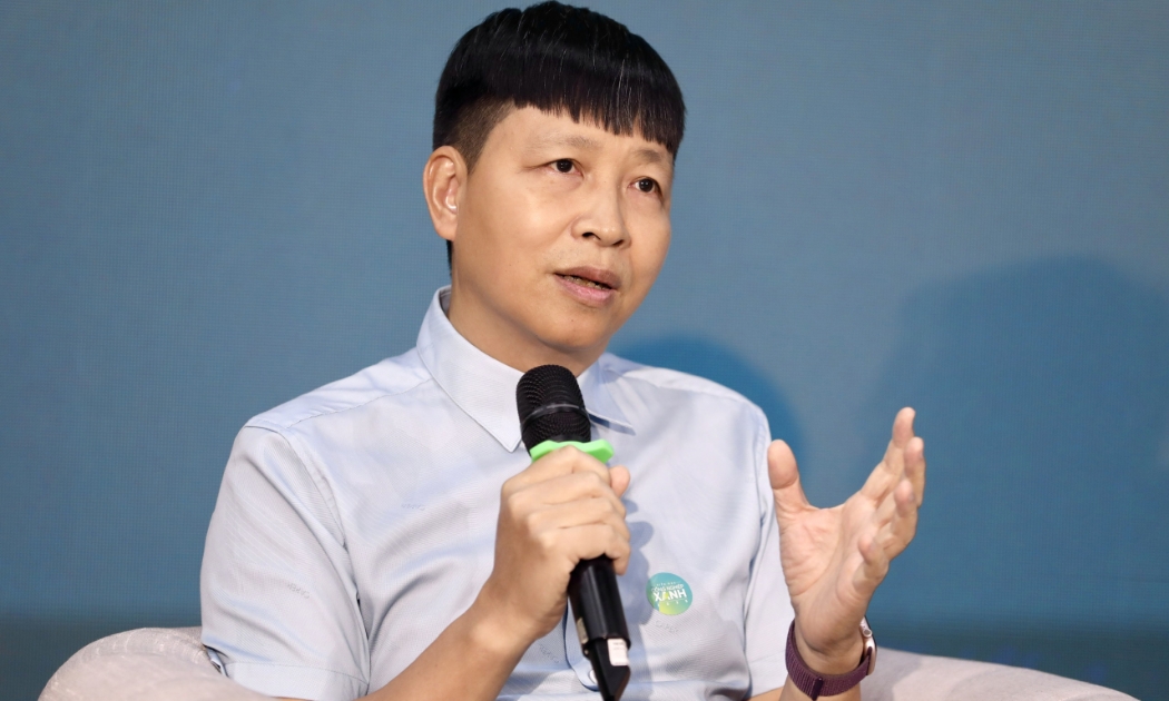 Ông Đỗ Quang Hưng, Phó Tổng Giám đốc thứ nhất Khu công nghiệp Nhật Bản – Hải Phòng chia sẻ tại diễn đàn. Ảnh: Việt Dũng.