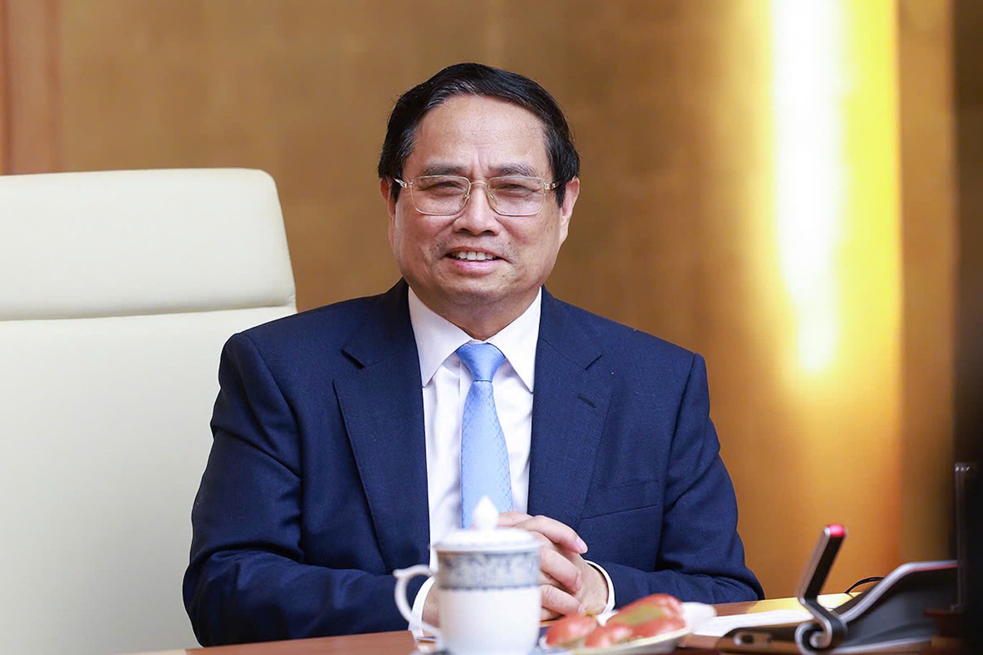 Thủ tướng phát biểu tại cuộc làm việc - Ảnh: VGP