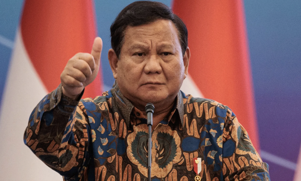 Tổng thống Prabowo Subianto của Indonesia - Ảnh: Bloomberg.