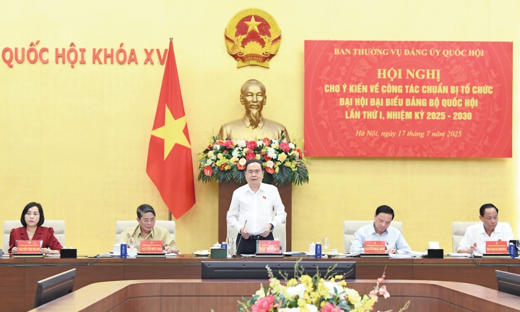 Hội nghị cho ý kiến về công tác chuẩn bị tổ chức Đại hội đại biểu Đảng bộ Quốc hội lần thứ I, nhiệm kỳ 2025 - 2030.