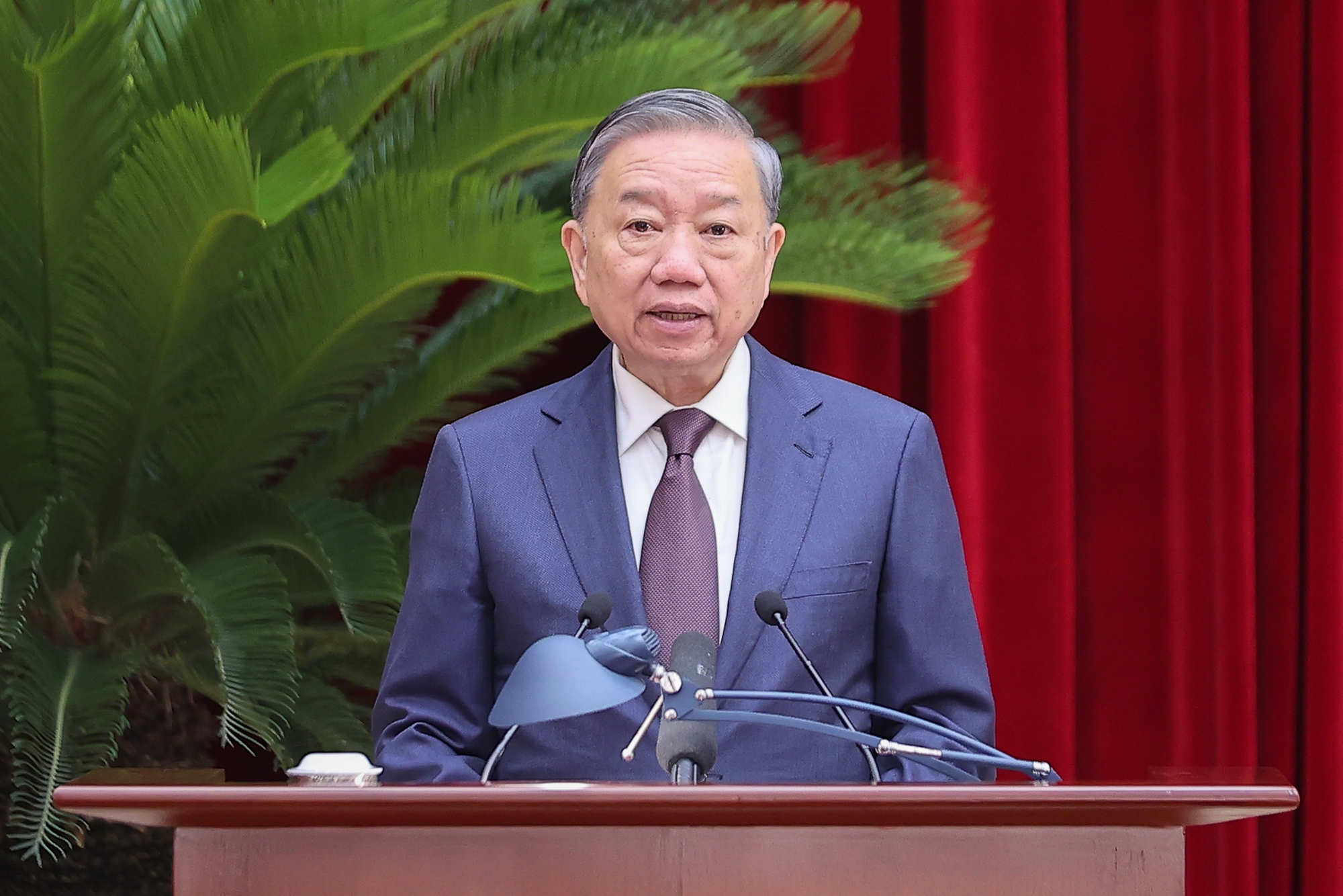 Tổng Bí thư Tô Lâm phát biểu khai mạc Hội nghị. Ảnh VGP